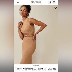 Reformation cashmere sweater set
